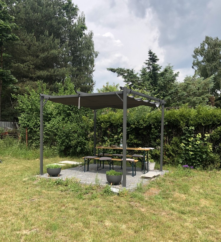 Anthrazit Terrassenpergola La Palma 3x3 Garden Point