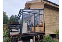 Wintergarten Veranda Sanremo Palram - Canopia 3 x 5,4 m grau
