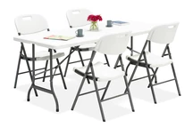Catering-Klapptisch-Set 180 cm + 4 Stühle
