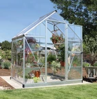 Kleines Polycarbonat-Gewächshaus Harmony Silver 1,85 x 1,26 m Palram