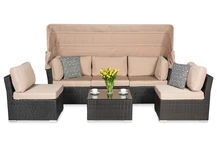 Modernes Polyrattan Set New Orleans braun Garden Point