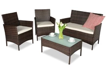 Techno-Rattan-Set Kalabrien braun