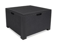 Technorattan-Tisch mit Truhe für Kissen Storage Anthrazit  Bica 