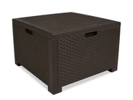 Technorattan-Tisch mit Truhe für Kissen Storage braun Bica 