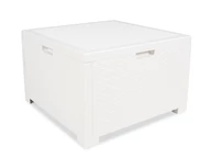 Technorattan-Tisch mit Truhe für Kissen Storage weiß Bica 