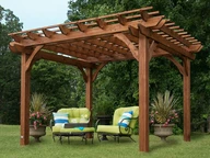 Zedernpergola für den Garten 3,65 x 3,05 m