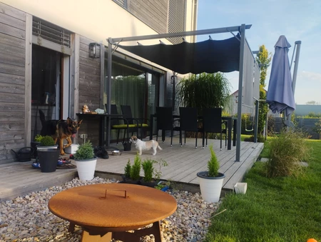 Anthrazitfarbene Pergola La Palma 3x4 Garden Point