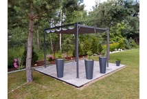 Anthrazit Terrassenpergola La Palma 3x3 Garden Point
