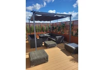 Anthrazitfarbene Pergola La Palma 3x4 Garden Point