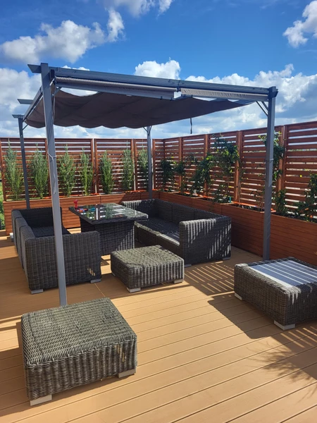 Anthrazitfarbene Pergola La Palma 3x4 Garden Point