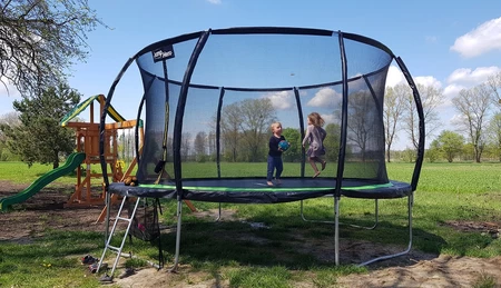 Gartentrampoline - 435 cm Gartentrampolin mit Jump Hero 14FT Mesh