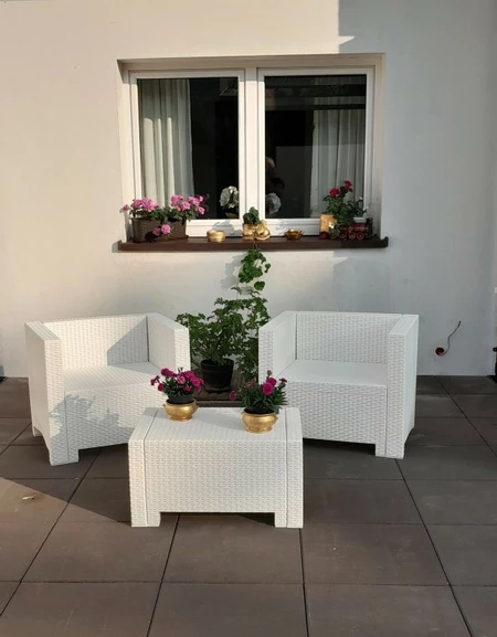 Technorattan-Möbelgarnitur mit zwei großen Sofas Colorado Coffee Max 10