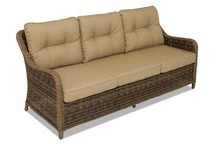 3-Sitzer-Sofa aus Technorattan Toledo Garden Point braun 