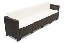 4-Sitzer-Technorattan-Sofa Colorado braun Bica