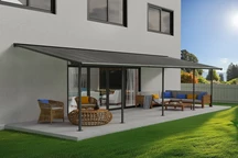 Aluminium-Terrassenüberdachung Sierra Palram - Canopia 3 x 9,71 m anthrazit Heat Block