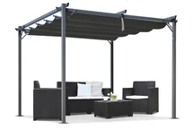 Anthrazitfarbene Pergola für die Terrasse La Palma 3x3 Garden Point