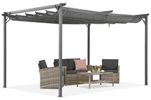 Anthrazitfarbene Pergola für die Terrasse La Palma 3x4 Garden Point