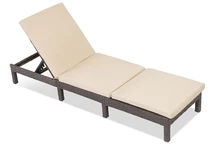 Brauner Technorattan-Liegestuhl Atlanta Garden Point