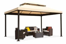 Cremefarbener Gartenpavillon Valencia 3x4 m Garden Point