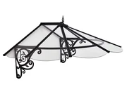 Elegante Türüberdachung aus Polycarbonat Lily Palram - Canopia Anthrazit