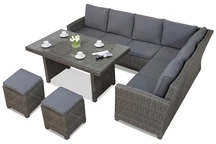 Exklusive Ecke Bristol Technorattan Anthrazit Garden Point