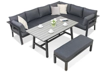 Gartenecke aus Aluminium Sydney Comida 8 mit Bank Garden Point