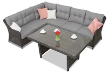 Gartenecke mit Tisch Toledo Comida Anthrazit Garden Point