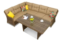 Gartenecke mit Tisch Toledo Comida braun Garden Point