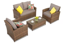 Gartenmöbel-Set Parma Coffee 4 braun Garden Point