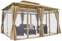 Gartenpavillon mit Moskitonetz Ibiza 3x4m cremefarben Garden Point