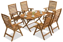 Gartenset aus Holz Laos / Bombay 6 Garden Point