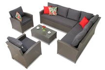 Gartenset mit Parma Corner 7 Anthrazit Garden Point