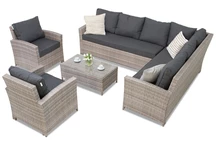 Gartenset mit Parma Corner 7 grau Garden Point