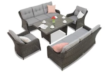 Großes Gartenmöbel-Set Toledo Apetito 8 Anthrazit von Garden Point