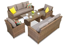 Großes Gartenmöbelset Parma Apetito 8 braun Garden Point