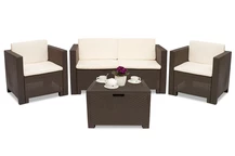 Moderne Gartenmöbel mit einer Truhe Colorado Coffee Box 4 braun Bica