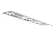 Moderne Türüberdachung Bordeaux 6,7 m Palram - Canopia weiß
