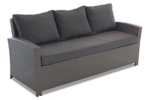 Parma Techno-Rattan Gartensofa für 3 Personen, anthrazit Garden Point
