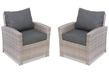 Polyrattan Sessel Parma grau Garden Point Set