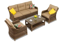 Polyrattanmöbel Toledo Coffee 5 braun Garden Point