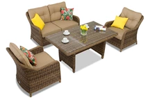 Rattan Gartenmöbel Toledo Apetito 4 braun Garden Point