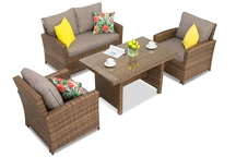 Rattanmöbel Parma Apetito 4 braun Garden Point