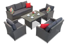 Rattanmöbel Parma Apetito 7 Anthrazit Garden Point