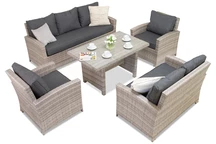 Rattanmöbel Parma Apetito 7 grau Garden Point