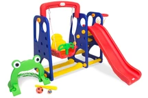Spielplatz mit Rutsche und Schaukel, tolle Baloo-Rutsche