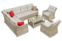 Techn Rattangarnitur Toledo Corner 7 beige Garden Point