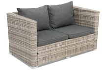 Technorattan 2-Sitzersofa Roma Garden Point grau
