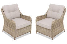 Technorattan-Sessel Toledo beige 2 Stück