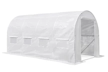Weißer Folientunnel 2,5x5m Garden Point
