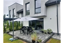 Grauer Sonnenschirm Siena 3x3m Garden Point